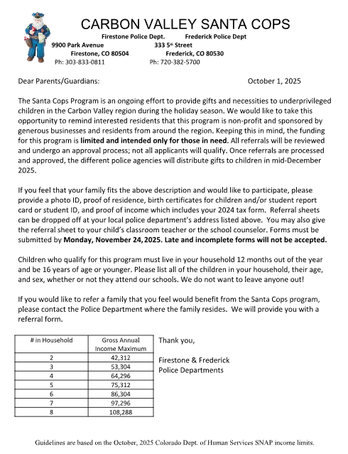 Carbon Valley Santa Cops